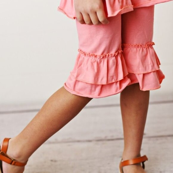 Set Includes Rose Floral & Stripe Print Top With Ruffle Detail - Picture 3 of 9